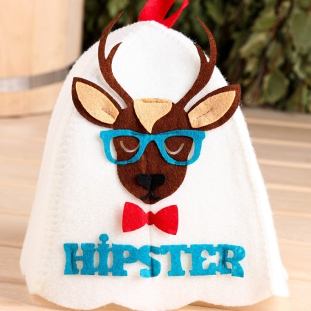 Bath cap with applique "Hipster Artem"-1