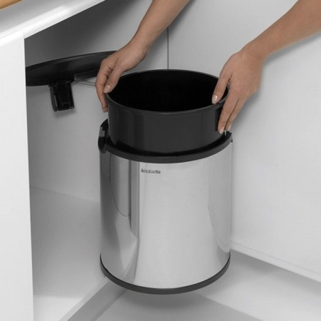 Brabantia garbage bucket, built -in, polished steel color, 15 liters-1