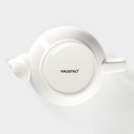 Teapot Porcelain Hot Magistro "Blanche", 500 ml, white color-6