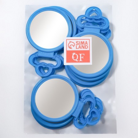 Mirror desktop "circle", D mirror surface 9.5 cm, blue color-4