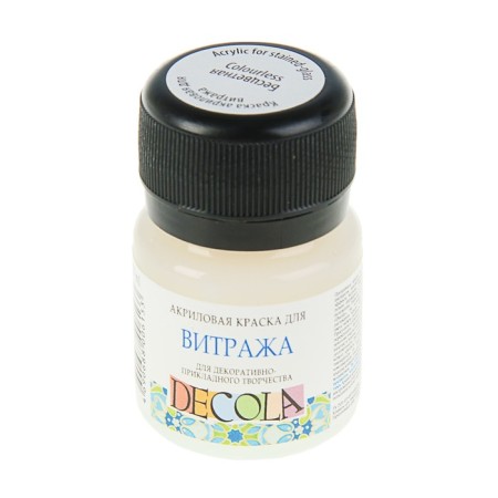 Glass paint stained glass ZHK Decola, 20 ml, colorless, 4226106