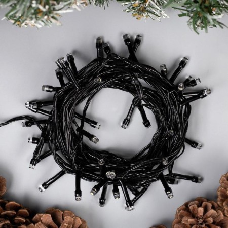 Garland “thread” 5 m, IP20, dark thread, 50 LED, white glow, 8 modes, 220 V-1