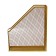 Vertical Calligrata tray, 1 compartment, mesh, metal, gold