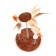 Teaser on the basis of "festive", 15 cm, brown/white