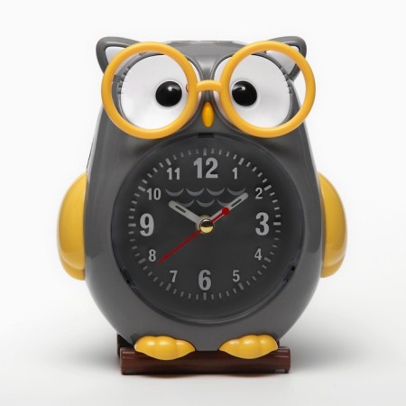 Clock - HEARD WITHER "Owl", discrete move, dial D -7.5 cm, 13 x 11 cm, 2aa-6