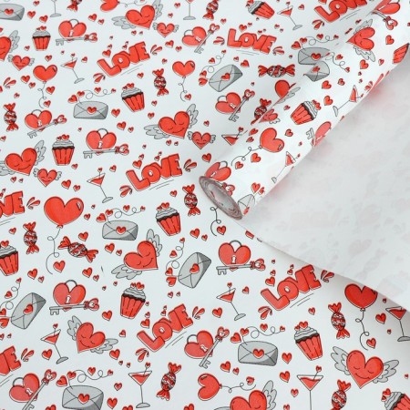 Paper packaging craft "Valentine", 0.55 x 10 m, 70 g/m²