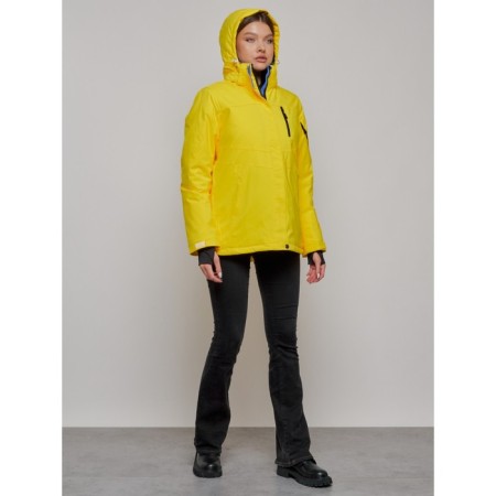 Ski jacket female, size 46, yellow color-16
