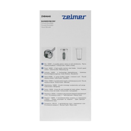 Zelmer ZHB4640 Bleader, Poster, 1100 W, 2 speeds, turbo mode, white-silver regime-6