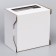 Box for cake 2 windows, with handles, white, 22 x 22 x 15 cm