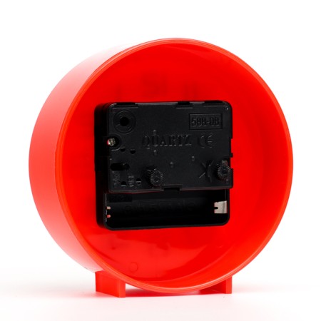 Clock - desktop an alarm clock, discrete move, 10 x 10 cm, aa-2