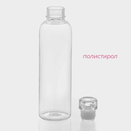A bottle of water of the share, 500 ml, 6 × 6 × 22.5 cm, polystyrene, color transparent-1