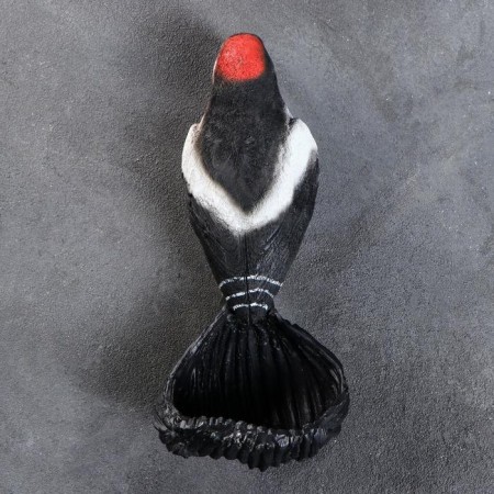 Decorative suspended feeder "woodpecker" good souvenirs from polystone, 12x27cm, medium-1