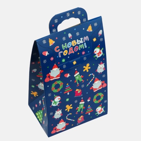 New Year. Gift box New Year's handbag mini "New Year's art" 140 x 100 x 223 cm.-2