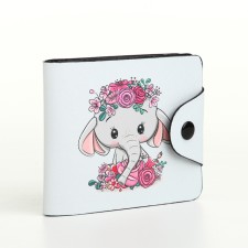 Wallet on the button, the color is white