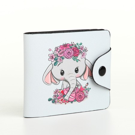 Wallet on the button, the color is white