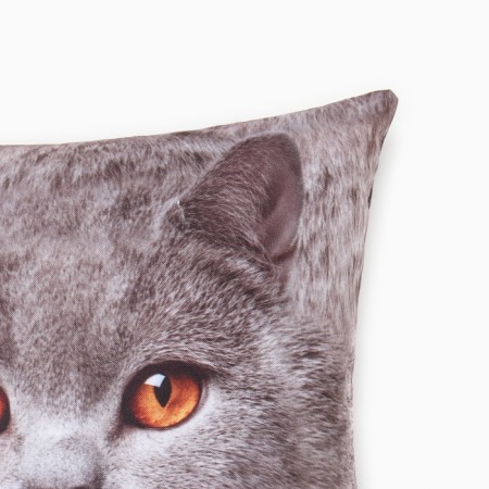Decorative Ethel Pillow "British Cat" 40x40 cm, Gabardin, 100% p/e-3