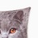 Decorative Ethel Pillow "British Cat" 40x40 cm, Gabardin, 100% p/e