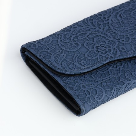 Women's wallet on magnet, blue color-3