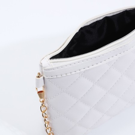 Bag Cross-Bodi with a zipper, white color-7