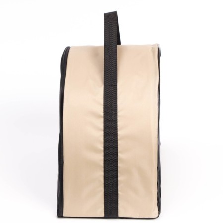 Bag - Animal carrying, semicircular, nylon, 39 x 19 x 27 cm, beige-1