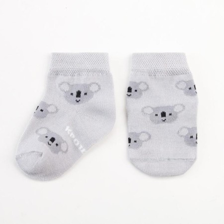 Socks children's baby I am "Coals", gray color, 8-10 cm