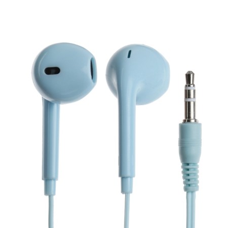 U19 headphones, wired, inserts, 1 m, jack 3.5 mm, blue