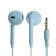 U19 headphones, wired, inserts, 1 m, jack 3.5 mm, blue