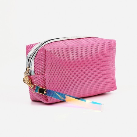 Lightning cosmetic bag, raspberry color