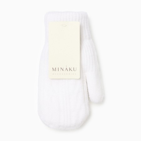 Варежки MINAKU, цвет белый, 21 см-3
