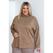 Women's turtleneck, size 68, brown color