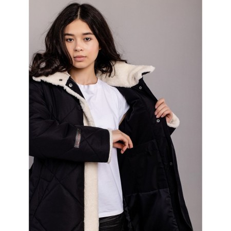 Jacket for girls, height 158 ​​cm, black color-19