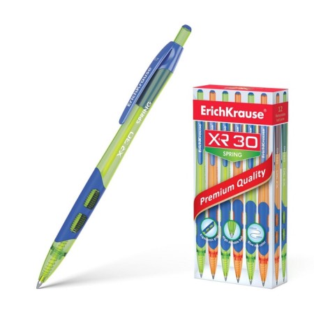 Handle Automatic Handle XR-30 Spring, node 0.7 mm, blue ink, rubber emphasis, letter line 1000 meters, mix-8