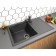 Dr.gans kitchen washing “Techno-860” 860x510 mm, h = 217 mm, black color