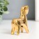 Souvenir Ceramics "A Horse with a Lowed Head" Gold 2.5x6.5x7 cm