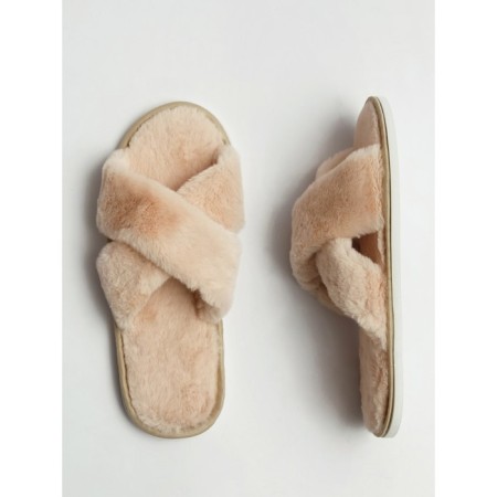 Women's slippers Amaro Home, size 39-41, beige color-3