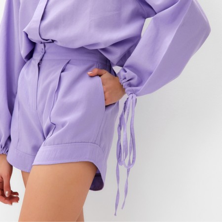 Female set (blouse, shorts) minku: casual collection lilac color, size 42-2