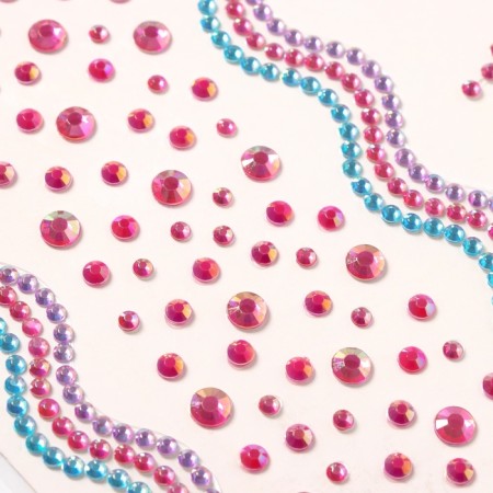 Stick plastic rhinestones "rose" rose22.5x11.5 cm-2