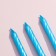 Candles in the cake "Spiral", 6 cm, blue, set 10 pcs
