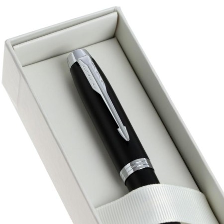 Fright pen Parker IM Essential F319 Matte Black CT 0.8 mm, stainless steel case, blue ink-5