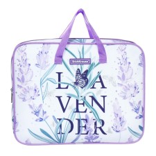 Folder with A4+handles, 360 x 290 x 70 mm, textile, Erichkrause Lavender 56973
