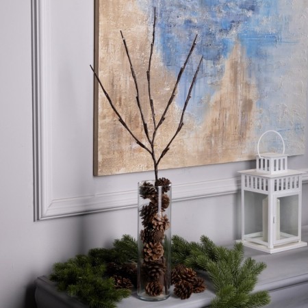LED branch 70 cm, 20 LED, brown, AAH2 (not complete), glow warm white-2