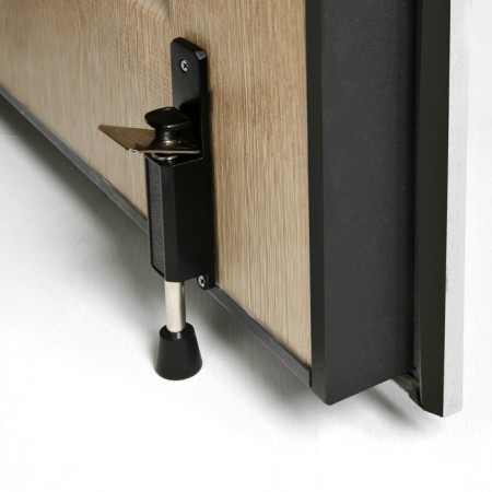 Lockland door stop, black color