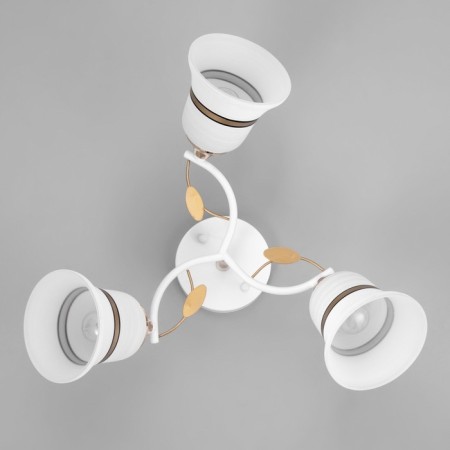 Elena chandelier 3x60W E27 white/gold 45x45x23cm-3