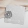 Brooch "Snowflake" pearl, white color in silver