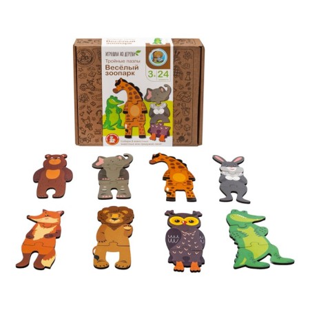 Triple puzzles "Funny Zoo" 24 email.-4