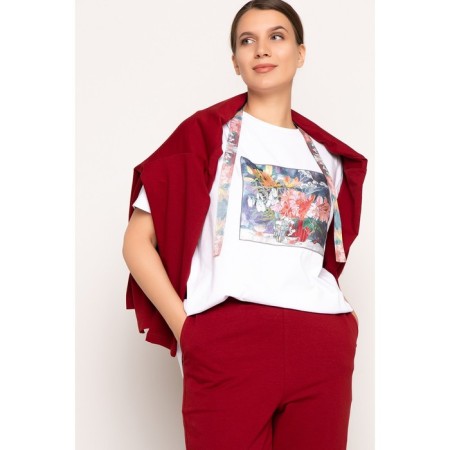 Feminine Hoods Prima Linea, size 56, burgundy color-2