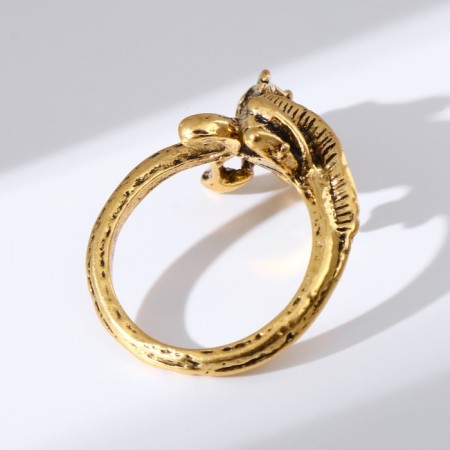 Ring "ring" chameleon, color black gold, dimensionless-2