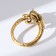 Ring "ring" chameleon, color black gold, dimensionless