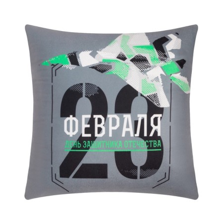 Pillow Ethel "Aircraft" 40x40 cm, velor, 100% p/e
