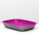 Rounded toilet with a mesh of 33.5 x 25 x 6 cm, Magenta/Gray